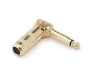 Hosa - PRG-370AU - Connector - Right-angle 1/4 in TS - Gold Plated