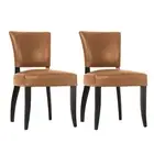 Cafe Lighting & Living Noah Dining Chair, Set of 2 (Tan Leather)