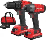 CRAFTSMAN V20 MAX Cordless Drill & Impact Driver Combo Kit (CMCK200C2AM)