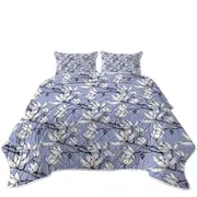 Black and White Flowers Drawing Coverlet