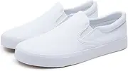 [yageyan] Mens Slip on Sneakers Loafers Shoes Black Shoes White Casual Fashion Shoes