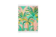 Rayell Plantation 130x170cm Canvas Throw Blanket Rectangle Sofa Bed Decor Pink