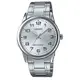 【CASIO】低調簡約不鏽鋼指針錶-數字銀面(MTP-V001D-7B)正版宏崑公司貨
