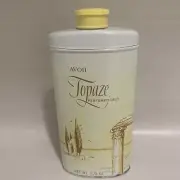 Vintage Avon TOPAZE Perfumed Talc 2.75 oz Tin NEW