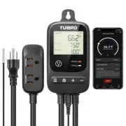 Smart Temperature Controller Heating Cooling, WiFi-Enabled Thermostat with Ti...