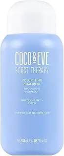 Coco & Eve Boost Therapy Volumising Shampoo With Biotin, Panthenol for Thinning Hair, Enhanced Volume and Density - Strengthening, Thickening for Fuller, Healthier Hair (280 ml)