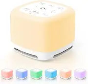 40 Sounds White Noise Machine, 3 in 1 Sleep Sound Machine, 7 Night Light Wireless Speaker, Easy Sleep Sound Machine for Baby Adults Kids, Timers & Memory Function for Yoga, Aid Meditation, Sleeping
