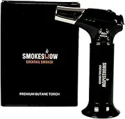 Blow Butane Cooking Torch, Lighter with Safety Lock and Adjustable Flame for BBQ, Baking, Brulee, DIY, Creme and Deserts | Viewing window for accurate fuel filling | Butane Gas not included