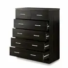 New Tallboy 6 Drawers Storage Cabinet - Walnut