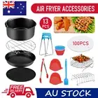 8 in Air Fryer Accessories Frying Cage Dish Baking Pan Rack Pizza Tray Pot AU