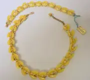 Vinage1950s D. Lisner Signed Original Tag Lucite Necklace Bracelet Set Parure