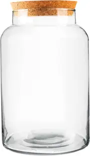 26Cm Terrarium Jar - Enclosed Ecosystem Plant Glass Jar with Cork Lid - Long ...