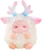 Plush Doll Purse Keychain – Soft Zipper Coin Pouch & Cute Bag Charm for Backpack, Handbag or Keys – Aesthetic Fluffy Accessory for Girls, Teens or Women Full Set of 6 Styles (Boxed Set) (6)