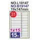 【1768購物網】鶴屋15格 (31號) L19147 白色電腦標籤貼紙 20張/包 (HERWOOD)