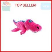 goDog Gators Squeaky Plush Dog Toy, Chew Guard Technology - Pink, Large