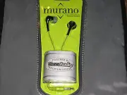 Murano Earbuds Green Noise Isolating 3.5mm Plug MP3 Phone Stereo NEW!