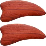 Outanaya Wooden Facial Board 2pcs Massager Tool for Face Neck Wooden Scraping Tool Natural Massage Equipment Portable Hand Massager