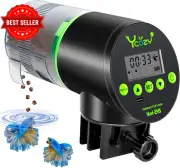 Automatic Fish Feeder Rechargeable Type-C Dispenser for Betta Turtle Small Tank
