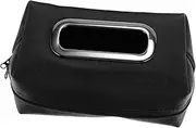 FOYTOKI Car Tissue Holder PU Leather Sun Visor Napkin Box for Easy Installation Stylish Hanging Tissue Storage for Car Organization and Cleanliness Compact Design for Tidy Vehicles