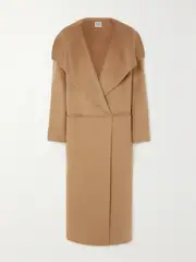 [TOTEME] TOTEME - + Net Sustain Signature Wool-blend Coat - Camel - small small Brown