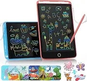 LCD Writing Tablet for Kids-2 Pack 10 Inch Drawing Tablet Portable Erasable Doodle Board, Toddler Travel Games Learning Educational Toys Birthday Toys for 3-8 Years Old Girls Boys