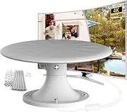 RV Antenna - RV TV Antennas Roof Mounted, RV TV Antenna Amplified Digital HD TV Antenna - for Camper, RV Trailer Truck Caravan Boat - 32.8FT Coax HDTV Cable(White)
