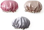 Generic 3pcs Shower Hat Shower Caps Large Shower Cap Salon Hat Waterproof Caps Bath Hat Bathing Hat