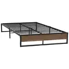 Artiss Bed Frame Double Size Metal Mattress Base Platform Foundation Black OSLO