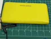 Cynthia Rowley Zip Around Wallet Yellow New