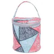 Crochet Bag, Yarn Storage Organizer Knitting Supplies Holder Geometry Patterned