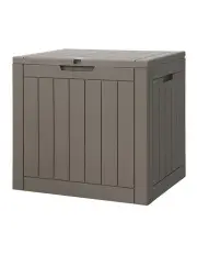 Gardeon Outdoor Storage Box 118L Container Lockable Garden Toy Tool Shed in Grey