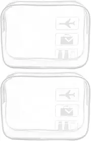 [sojupcal] TSA Approved Clear Travel Toiletry Bag - 2pcs Quart Size Liquid Bags for Airport Carry-On, Transparent Shower & Toiletries Bag, White, fashion