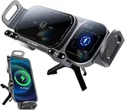 2024 Smartphone Tablet Holder - Wireless Car Charger, Air Outlet Phone Mount, Automatic Rotating Holder | Fast Charging Phone Holder, 2-in-1 Phone Holder for Foldable Phones, Car, Vehicle Use