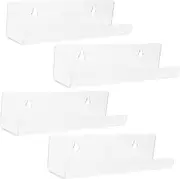 4Pcs Transparent Acrylic Record Storage Mount Vinyl Record Holder for Displaying Albums Practical and Design for Home Office and Classroom Use