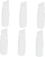 MOTHNUR 6pcs Hair Dye Root Comb Applicator Bottles Easy Application for Hair Coloring and Scalp Treatment for Home Use and Salons for Precise Styling