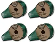 [4PCE] Krafters Korner Organza Ribbon in Beautiful Color, Add a Delicate Touch to Your Gifts and Decorations - Bottle Green