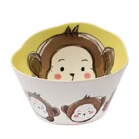 在飛比找momo購物網優惠-【生活King】卡通碗-快樂猴猴系列/造型碗/美耐皿碗(1入