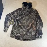 Men's Large 42/44 Mossy Oak Camo Tech Fleece Hoodie w/Face Gaiter
