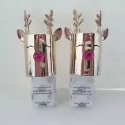 2 Pack - Bath & Body Works Wallflower GOLD REINDEER Diffuser Plug In