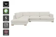Brosa Victoria 5 Seater Sofa with Chaise (Cream, Left Chaise)