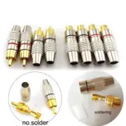 Gold plated RCA male Female Jack Plug Connector Audio Video Adapter Convertor