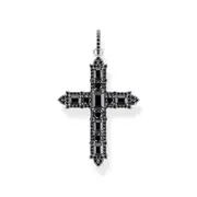 Buy Blackened cross pendant with zirconia by Thomas Sabo online - THOMAS SABO Australia