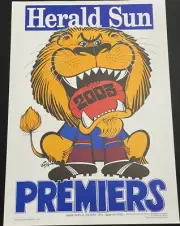 AFL BRISBANE LIONS 2003 PREMIERS WEG BROWN BLACK RICH NEALE