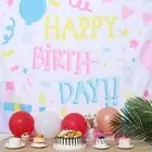 Hanging Pennants Multicolored Balloons Aesthetic Streamers Tapestry Backdrop
