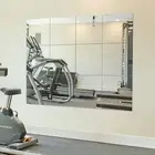 Ruomeng Home Gym Mirrors 12 Inch X 12Pcs Wall Mounted Mirror Glass Frameless Ful
