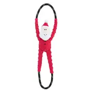 ZippyPaws Holiday Monkey RopeTugz Santa Interactive Durable Rope Toy for Dogs