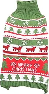 ERINGOGO Elk Pattern Pet Knitted Sweater for Dogs Warm and Soft Christmas Costume Outfit for Parties Winter Garment for Breeds Present for Holiday Festivities