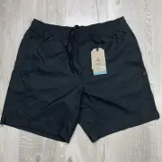 PRANA Peak To Creek Short Mens Performance Drawstring Stretch Black Size L NWT