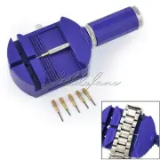 Bracelet Wrist Watch Band Adjuster Repair Tool Set Link Strap Remover + 5 Pins