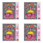16pc Djeco The Beauties' Ball Scratch Cards w/ Stylus Activity Kit Kids 6y+